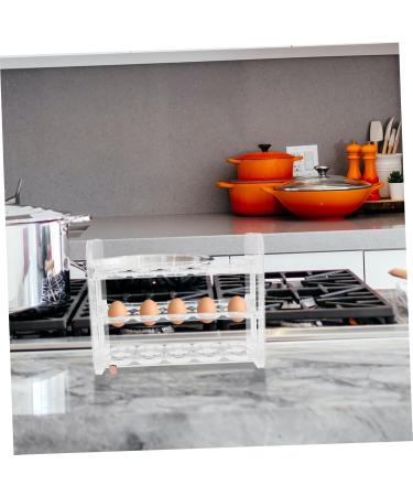 Healeved Refrigerator Egg Rack Door Rack Holder Home -layer Three-layer Egg Refrigerator for Stand Organizer Fridge Kitchen White 25.00X20.00X11.00CM - Buy Online on GoSupps.com