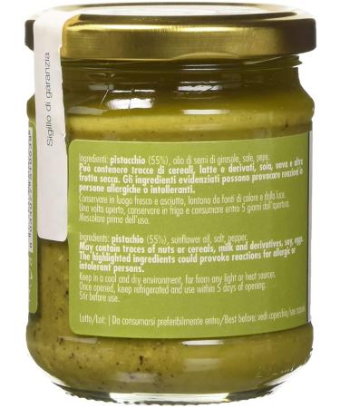 Buy 2 Pieces of Authentic Pistachio Pesto Pasta Sauce - 55% Bronte Pistachios (2 x 190g) - Premium Italian Flavor - Buy Online on GoSupps.com