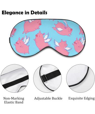 Blue Sky Flying Piggy Sleep Mask Adjustable Strap, Light Blocking Blindfold for Night Travel and Nap | Men and Women - Buy Online on GoSupps.com