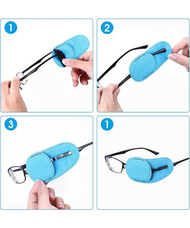 TIESOME 12 PCS Eye Patches for Glasses - Reusable Non-Woven Fabric Covers for Adults & Kids | Lazy Eye Amblyopia & Strabismus Treatment - Buy Online on GoSupps.com