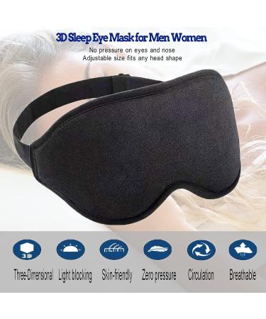 3D Eye Mask for Women Men - Comfortable & Soft Sleep Mask for Sleeping, Yoga, Travel - Black2022 - Buy Online on GoSupps.com