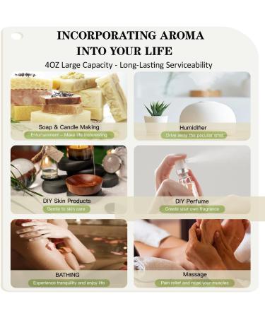 MYDIAIL Neroli Oil (4OZ) Natural & Undiluted Neroli Essential Oil Premium Grade Aromatherapy Oil for Diffuser, Skin Care, Massage, Bathing, Soap & Candle/Perfume Making - 118ML - Buy Online on GoSupps.com