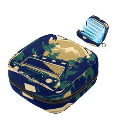 Pop car poster sanitary napkins storage bag menstruation pad bag pocket portable menstrual cup pocket with zipper for teenagers girls women women