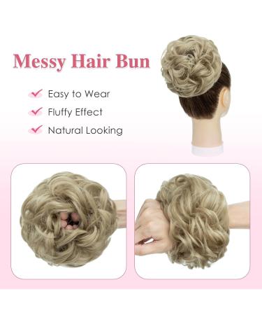 Buy Tess Hair Part with Rubber Band 55g - Medium Blonde Synthetic Hair Extension for Women & Girls | Large Bun Hair Tie - Buy Online on GoSupps.com