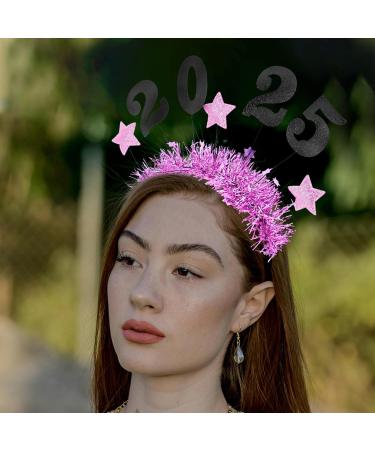 minkissy 2025 New Year Party Headdress New Year Photo Prop Snake Year Headband New Year Hair Accessories New Year Head Bopper New Year Eve Hair Accessories New Years Eve Headband Felt Cloth One Size Rosy - Buy Online on GoSupps.com
