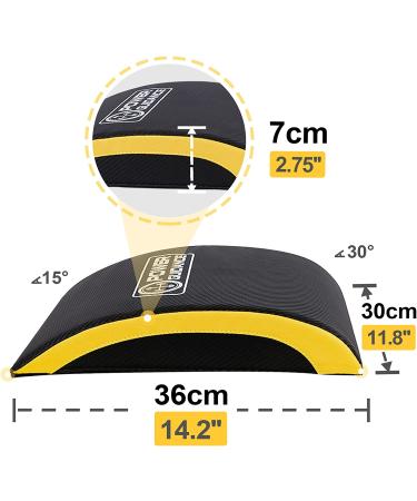 POWER GUIDANCE Ab Exercise Mat - Full Range of Motion Abdominal & Core Trainer - Sit Up Pad for Intense Ab Workouts - Black 14.2 x 11.8 - Buy Online on GoSupps.com