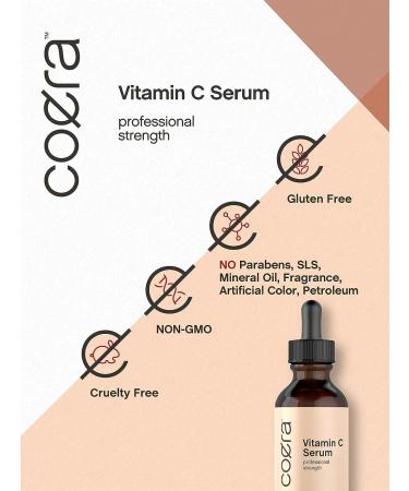 Coera Vitamin C Serum | 2 oz Brightening Serum for Dark Spots | Paraben & SLS Free - Buy Online on GoSupps.com