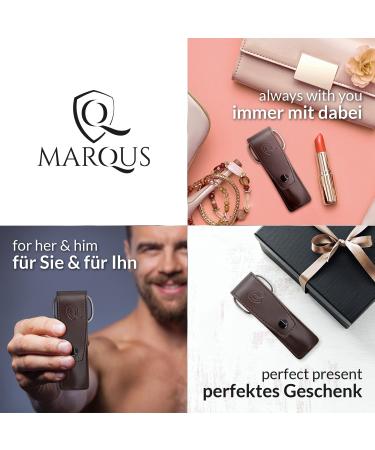 marQus 3-Piece Travel Manicure Set - Solingen Nail Care Kit with Nail Scissors File & Brown Carrying Case - Perfect for On-the-Go Grooming - Buy Online on GoSupps.com