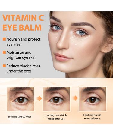2PCS Revive Glow Vitamin C Eye Balm Vc Anti-Wrinkle Eye Serum Oil Reducing Dark Circle Hydrating Eye Cream Improve Dark Circles Reduces Puffiness (2pcs) - Buy Online on GoSupps.com