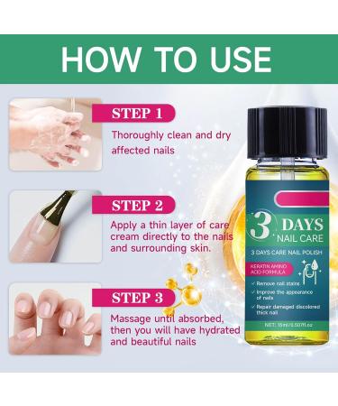 Lot de 3 huiles de soin des ongles de 3 jours avec k ratine fortifiant et s rum de croissance hydratant pour ongles secs faibles et cassants formule absorption rapide avec brillance renforc e et - Buy Online on GoSupps.com