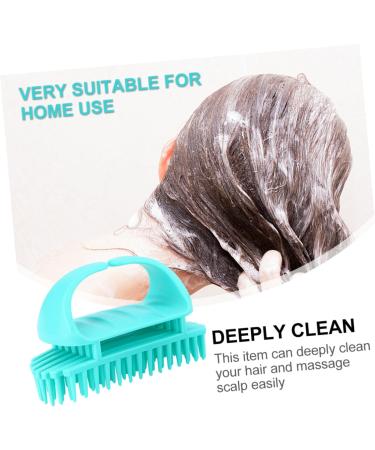 Collbath 2-in-1 Silicone Shampoo Brush for Women - Scalp Massager & Hair Cleaning Tool - Blue 10.5x7x5.5cm - Ideal for Adult Hair Care - Buy Online on GoSupps.com