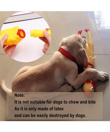 Buy XFly 2 Rubber Screaming Chickens - Squeaky Dog Toys for Teeth Cleaning - Yellow Decompression Toy (17cm) - International Shipping Available - Buy Online on GoSupps.com