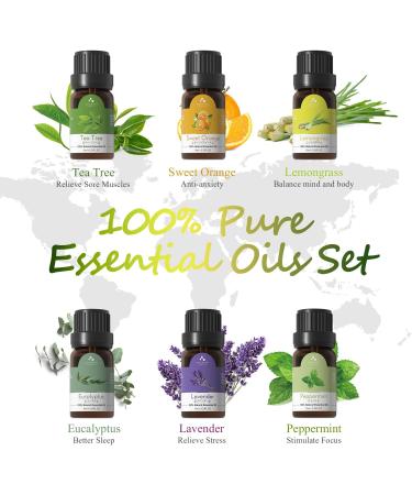 ASAKUKI 300ml Aroma Diffuser with 6Pcs*10ml Pure Essential Oil Set - Z-Yellow Wood Variant | 4 Timer Settings, 15 Color Lights, Auto Shut-Off | Cool Mist Essential Oil Diffuser - Buy Online on GoSupps.com