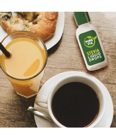 Pure Via Stevia Liquid Drops 55ml - Calorie-Free Sugar Alternative | Vegan & Keto-Friendly - Buy Online on GoSupps.com