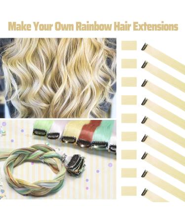Blonde Clip In Hair Extensions - 22 Inch, Colorful Straight Hair for Party Highlights - 10pcs Set - Buy Online on GoSupps.com