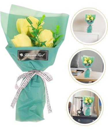 Zerodeko Soap Flower Gift Box Artificial Wedding Bouquet Wedding Flowers Birthday Soap Flower Rose Bouquet Floral Soap Memorial Gift Soap Rose Flower Bath Soap White Roses White 27x10cm - Buy Online on GoSupps.com