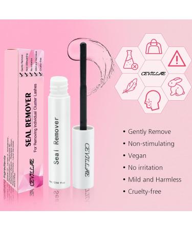 Lash Bond and Seal with Remover Cevillae Eyelash Glue and Lash Remover for Individual Cluster Lashes Extensions Waterproof Strong Hold 48Hours Eyelashes Adhesive & Remover for False Eyelashes 2 in 1 Individual Lash Glue - Buy Online on GoSupps.com