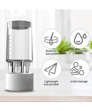 LINXINS 2PCS Hair Oil Applicator Bottle Hair Oil Applicator with Dropper and Cleansing Brush Portable Liquid Oil Dispenser for Liquid Oil and Essential Oil Hair Growth Care with Roll-On (White Grey) - Buy Online on GoSupps.com