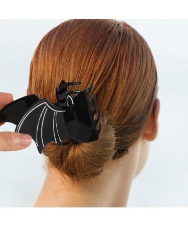 Beavorty Bat Hair Claw Clips Halloween Bat Hair Clamp Acetic Acid Strong Hold Non-slip Hair Barrette Gothic Horror Bat Headwear Hair Styling Accessories Black - Buy Online on GoSupps.com