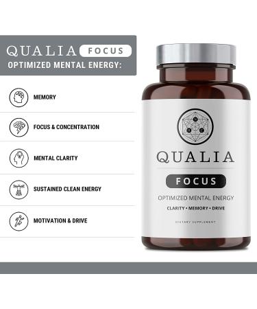 Qualia Focus Brain Booster Supplement | Enhanced Nootropic for Mental Energy, Alertness & Memory | Ginkgo Biloba, L-Theanine | 40 ct - Buy Online on GoSupps.com