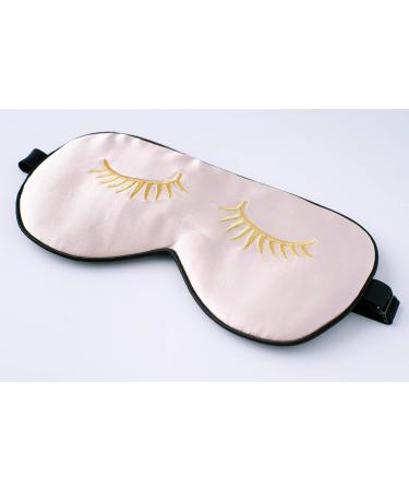 townssilk Pink Pattern Silk Sleep Mask - Adjustable Strap, Super Soft Eye Mask for Ultimate Comfort and Sleep Aid - Buy Online on GoSupps.com