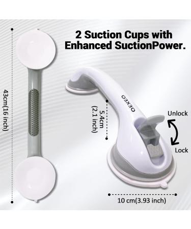 OEXEO 2PCS 16" Grab Bars for Bathroom - Shower Handle - Grab Bars for Bathtubs and Showers - Safety Hand Rail Support for Tub Handicap Elderly Injury Kid Senior Assist Bath Handle - Buy Online on GoSupps.com