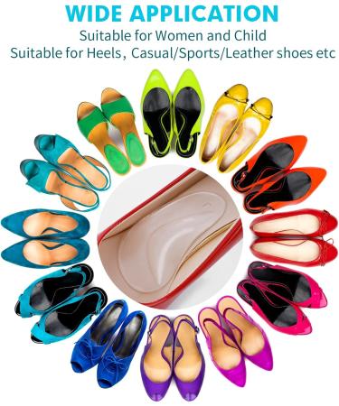 SIBBA 6 PCs Gel Foot Vault Insoles - Orthopedic Silicone Inserts for Plantar Fasciitis Support - High Heel Pillow Pads (3 Pairs Transparent) - Buy Online on GoSupps.com