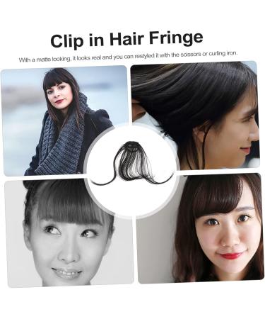 Didiseaon Piece Hair Clips for Women Hat Wigs for Women Braided Hair Clips Dark Brown Hair Extensions Hair Extensions Real Human Hair Clip on Fringe Hair Toppers for Women Xuchang Miss Bangs medium Black - Buy Online on GoSupps.com