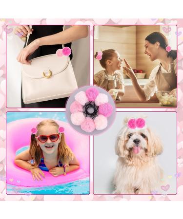 8pcs Pom Ball Hair Ties for Girls - Fluffy Pom Pom Hair Bands for Kids - Elastic Fur Ball Ponytail Holders - Hair Accessories for Women & Kids - Buy Online on GoSupps.com