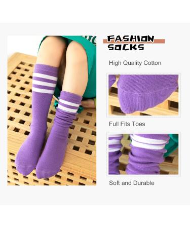 UTTPLL Toddler Cotton Baseball Knee High Tube Socks - Royal Blue White Stripe 3-6 Years - Buy Online on GoSupps.com