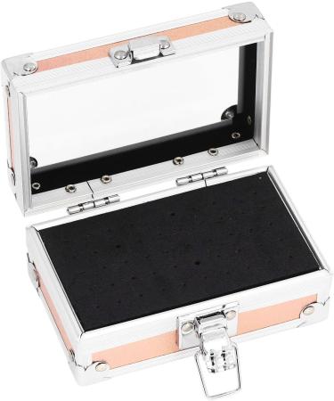 ZJchao Nail Drill Bit Storage Box with Secure Lock Multi Hole Capacity Transparent Flip Cover Durable Construction (Dazzling Gold) - Buy Online on GoSupps.com
