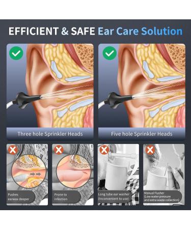 Electric Ear Wax Removal Tool - Water Powered Ear Cleaner 6 Tips Safe Ear Irrigation 9 Pressure Modes USB Rechargeable - Family Essential - Buy Online on GoSupps.com