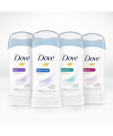 Dove Invisible Solid Antiperspirant Deodorant Stick for Women Original Clean For All Day Underarm Sweat and Odor Protection 2.6 oz 2 Count 5.2 Ounce (Pack of 1) Original - Buy Online on GoSupps.com