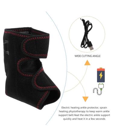 Electric Heating Ankle Protector - Adjustable Heated Ankle Brace for Plantar Fasciitis Support - 1pc Ankle Wrap & Foot Brace for Pain Relief - Buy Online on GoSupps.com