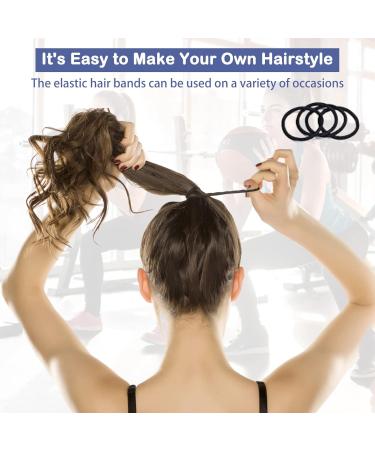 COEETR Hair Ties - 200 Pack Metal-Free Elastic Ponytail Holders for Women & Girls - Perfect for All Hairstyles - Black - Buy Online on GoSupps.com