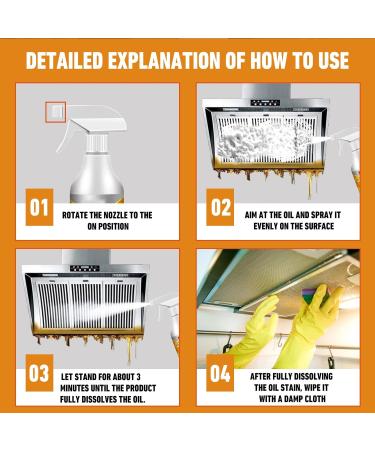 Kitchen Foam Cleaner All-Purpose Kitchen Pots and Pan Cleaner Powerful Clean Kitchen Oil Stains Clean Sweep Kitchen Cleaner Foam Cleaner All Purpose Heavy Duty (3 pcs) - Buy Online on GoSupps.com