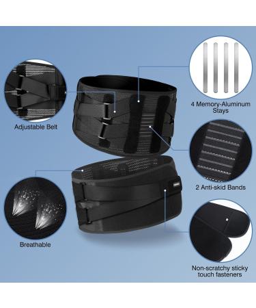 Kremorv Adjustable Back Support Belt for Men & Women | Lumbar Support for Lower Back - XL (39-45 inches) - Buy Online on GoSupps.com