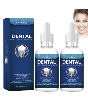 Cavity Healing Tooth Armor Liquid Enamel Support with Hydroxyapatite Helps Whiten Teeth Soothe Sensitivity 2 PCS