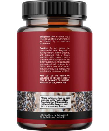 Chia Seed Oil Extract Capsules - Plant Based Omega 3 6 9 Supplement for Digestive & Heart Health - Daily Fiber Capsules for Immunity - Men & Women - Buy Online on GoSupps.com