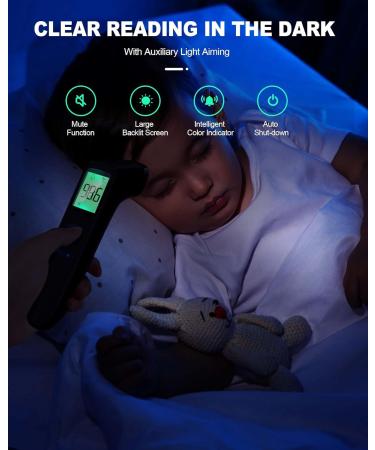 ANMEATE No-Touch Forehead Thermometer - Infrared Digital Thermometer for Adults & Kids Accurate Reading Large Display Mute Mode Fever Alarm - Shop Now - Buy Online on GoSupps.com