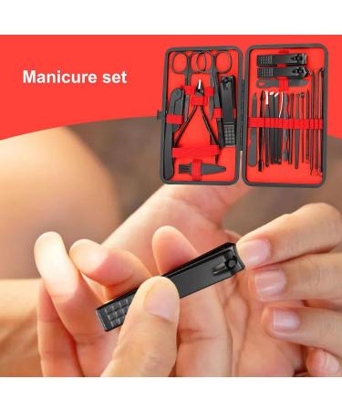 Pedicure Tools for Feet Manicure and Pedicure Set 24 Pieces Portable Nail Clippers Set Fingernail Clippers | Stainless Steel Manicure Set Compact Manicure Set for Hand Foot Family Friends - Buy Online on GoSupps.com