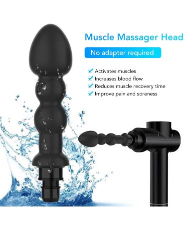 Deep Tissue Massage Gun with Waterproof Interchangeable Heads - Hand Muscle Massager Silicone 0.47 Inches - International Shipping - Buy Online on GoSupps.com