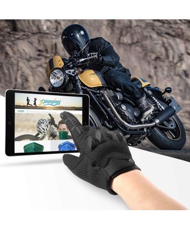 YOSUNPING Full Finger Tactical Gloves - Touchscreen, Motorcycle, Hiking, Cycling, Climbing - Black - Large - Buy Online on GoSupps.com