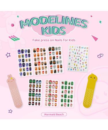 144Pcs Kids Press on Nails Set - No Fading, Quick Stick On, Cute Pre-Glued Fake Nails for Girls - Perfect Christmas Gift for Children, Stars Design - Buy Online on GoSupps.com