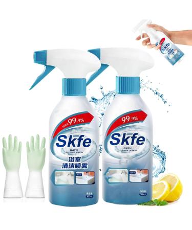 Skfe Bath Cleaner Spray Skfe Bathroom Descaler Cleaner Skfe Bathroom Cleaning Spray Multipurpose Descaler Cleaner Foam for Bathroom for Toilet Bath Shower 2 Bottles