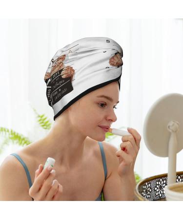 Hair Towel Wrap - Quick Drying Towel Turban with Button | Cat Mugshot Design | Perfect for Easy Hair Drying - Buy Online on GoSupps.com
