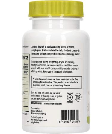 Banyan Botanicals Adrenal Nourish - Organic Balancing Blend for Adrenal Health - 90 Tablets - Buy Online on GoSupps.com