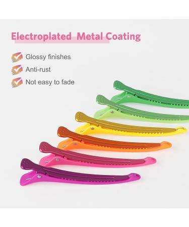 Aimike 6 Neon Hair Clips - No Trace Silicone Tape Compartment Clamps for Styling & Cutting - Perfect for Thick & Thin Hair - Essential Hairdressing Tools for Women - Buy Online on GoSupps.com