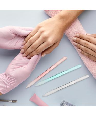 Professional Glass Cuticle Pusher Set - 3 Pieces Cuticle Remover Tool & Precision Nail File for Perfect Nail Care - Buy Online on GoSupps.com