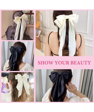 Acwoo Loop Hair Clip | 90s Satin Hair Loops for Girls & Women | Perfect for Halloween Christmas Parties & Dances - Buy Online on GoSupps.com